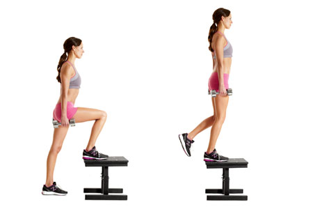 Le step-ups, un exercice fessier femme et homme